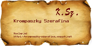 Krompaszky Szerafina névjegykártya